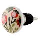 Flower Flat Ceramic Wine Bottle Stopper